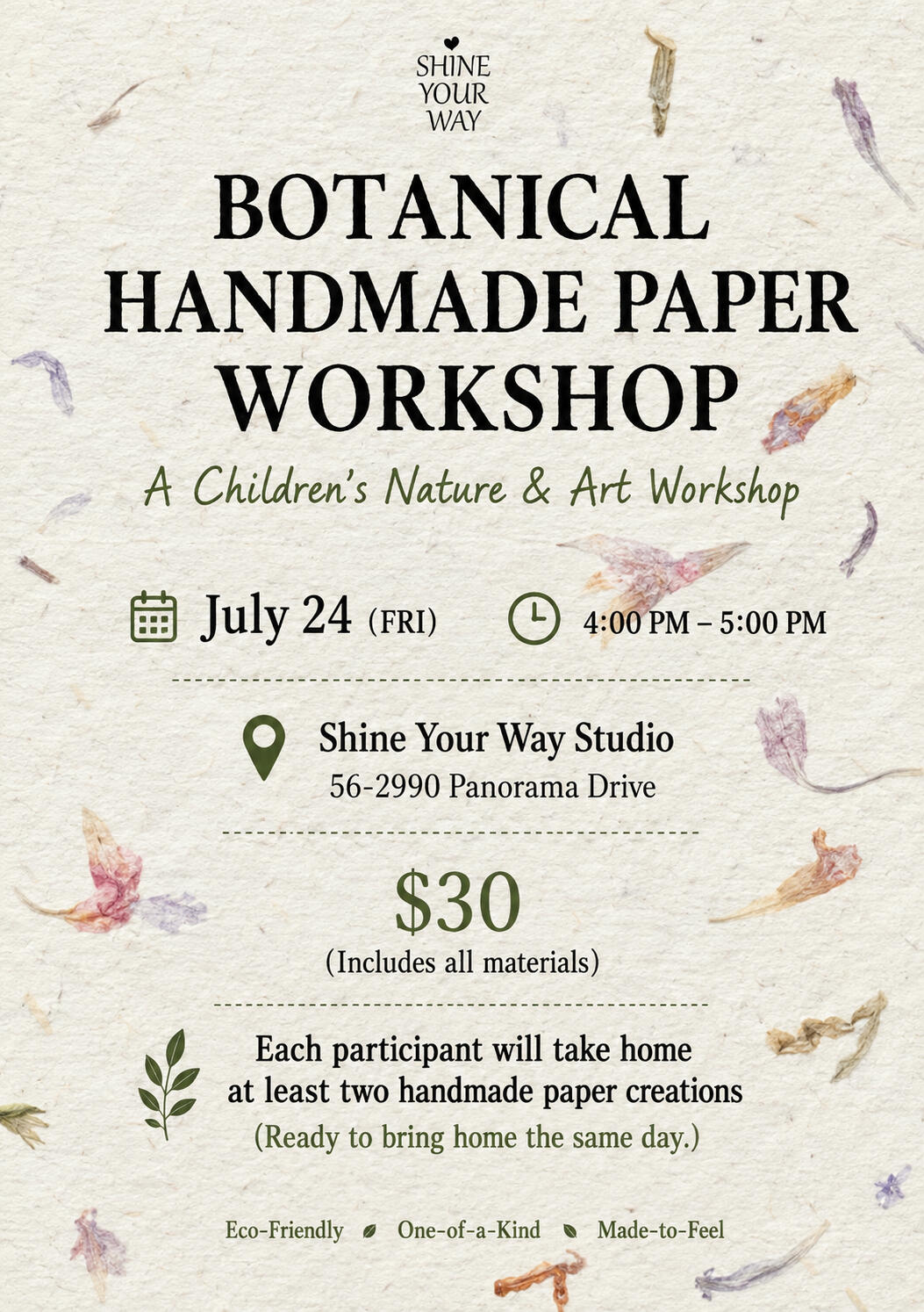 Botanical Handmade Paper Workshop