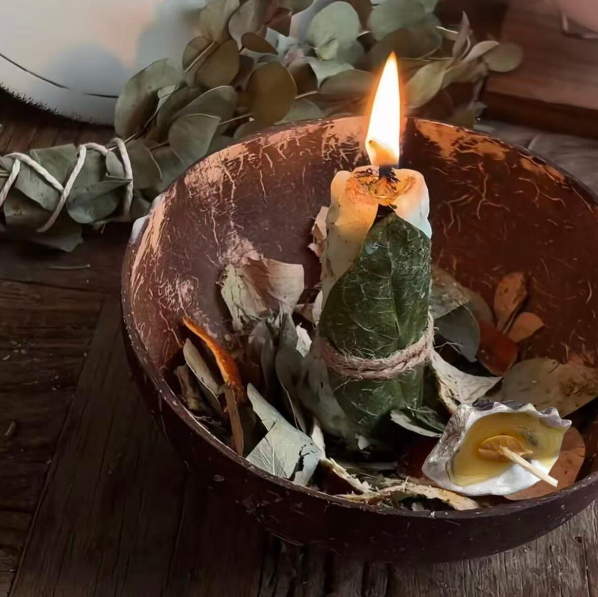 Botanical Beeswax Candle